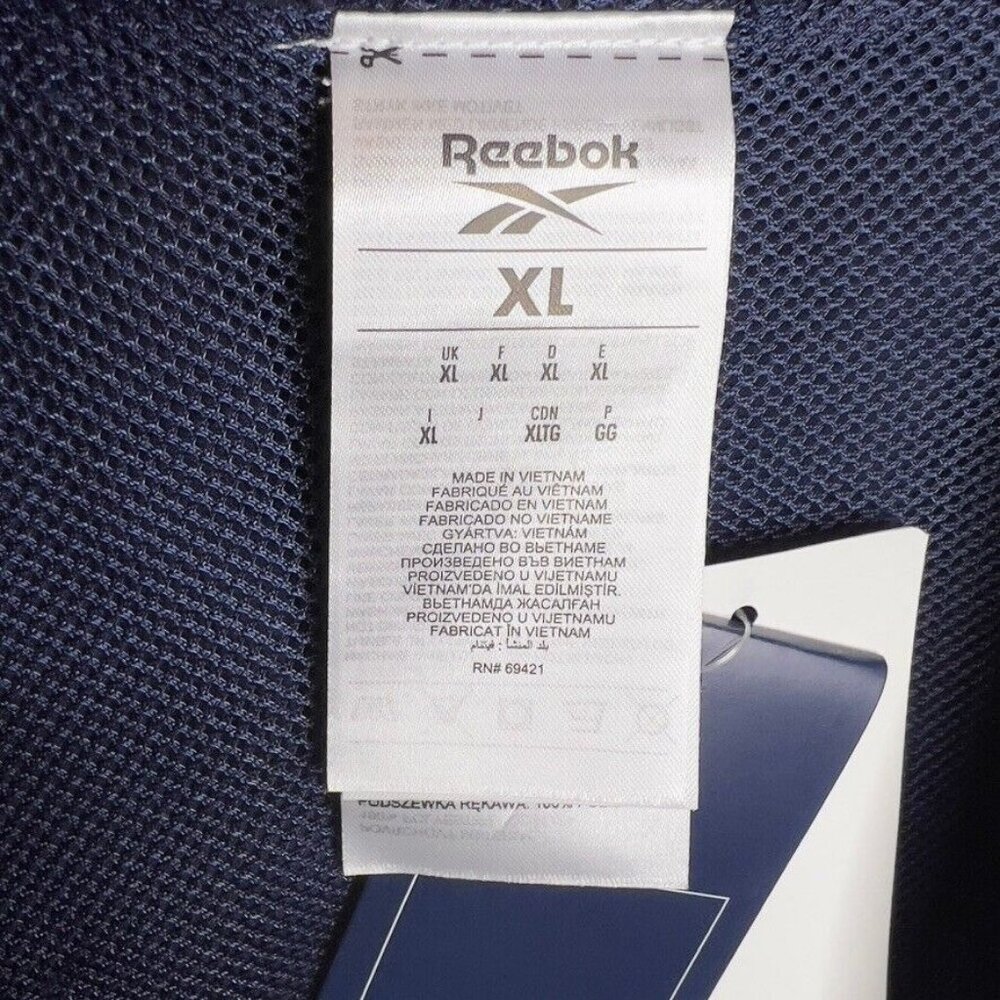 Reebok Men's Training Essentials Jacket - Vector Navy Size XL - Picture 3 of 8